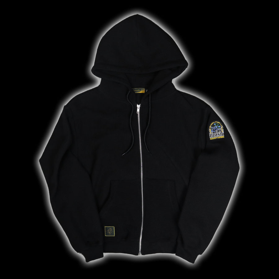 CITYDIVERS WAFFLE KNIT ZIP HOODIE